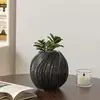 Adorno de Arreglo Floral de Yeso para Aromaterapia Molde de Resina Estilo Ins Lujo Sencillo Florero con Patrón de Olas Molde de Silicona
