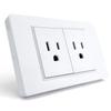 Panel de interruptores Tipo-C Estándar de EE. UU. con Salida de Alimentación de Pared USB, Panel Blanco Estilo Americano, Enchufe de 20W para Uso Doméstico