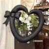 Novo balão de folha de alumínio fosco de 46 polegadas em formato de laço de coração oco em cor sólida para adereços de decoração de loja para o Dia dos Namorados