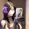 Medias de seda con encaje negro súper suave, guantes de seda para mujer, vestido de noche, vestido de novia, vestido de novia, manga de dedo sexy de seda a mano