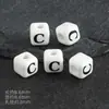 Cuentas Cerámicas Cuadradas de 8 mm con Letras y Agujeros Verticales, Materiales para Manualidades Infantiles, Cuentas Sueltas, Forma de Corazón, 26 Letras, Accesorios para DIY, Pulsera