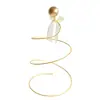 Bolo de Natal Adereços de Fantasia Estrela Círculo de Cristal Colorido Árvore dos Desejos Decoração Árvore Espiral de Fio Dourado e Prateado Linda