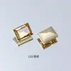 Cristal Dongzhou 8*10 Rocas Medianas Azúcar Cristalizado Pedrería para Uñas Rectangular Ángulo Recto Cubo de Azúcar Fondo Puntiagudo Brillante Vidrio K9 Accesorios para Uñas