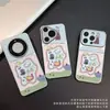 Funda para Teléfono de Fiesta de Oso Nadador para iPhone 16 Pro Max Apple 17 Funda para Teléfono Funda Electroplateada de Cambio Instantáneo