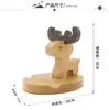 Suporte Móvel para Celular Preguiçoso de Madeira Maciça Animal Cartoon Veado Suporte para Celular de Faia Decoração Criativa para Casa Base de Madeira Maciça