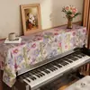 Pintura al Óleo Americana Cubierta para Piano Cubierta contra Polvo Media Cubierta Teclado Electrónico Cubierta de Lujo Ligero Cubierta Protectora para Taburete de Piano