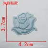 Tamanho pequeno, médio e grande autoadesivo bordado de flor de rosa adesivo de tecido patch branco patch decorativo para roupas flor de tecido acessórios de vestuário