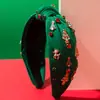 Diadema He Ming Moda Estilo Nuevo Pedrería Reno Árbol de Navidad Campanas Accesorios de Aleación Diadema de Borde Ancho Adorno de Cabeza Navideño Mujeres