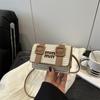 Bolsa Mini de Verão 2025 Novo Estilo Japonês e Coreano Moda Estilo Simples Contraste de Cores Estilo Estrangeiro Cor Doce Bolsa Pequena Quadrada Feminina