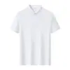 Tejido de malla de maíz 50D 160G de doble cara, cuello sin costuras, tecnología sin costuras, polo de manga corta, personalizable con impresión, adecuado para uniformes de trabajo