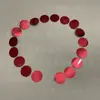 Fio de Lantejoulas Vermelhas com Lantejoulas Laser Espelhadas Vermelhas Brilhantes em Formatos Redondo, Quadrado, Retangular e Diamante para Celebrações de Casamento, Cortina de Lantejoulas