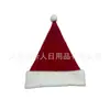 Gorros navideños de terciopelo personalizados de fábrica, gorros navideños decorativos de pelo de conejo largo y corto, gorros de Santa