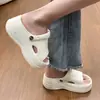 Sandalias de Suela Gruesa 2026 Verano Pantuflas de Exterior para Mujer, Sandalias Versátiles de Moda de Dos Vías con Tacón, Pantuflas de Moda