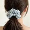 Clip de garra de botón color avena bufanda cuadrada diseño de goma para el pelo cuerda para el pelo accesorios para el pelo estilo coreano para mujer