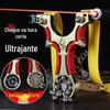 Estilingue de couro plano de alta precisão, pressão rápida, livre, adulto, bomba de metal não titânio, suporte para brinquedo masculino Daquan power