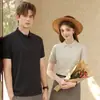 Camisa polo de manga curta logo personalizado masculina e feminina para trabalho e deslocamento verão novo estilo camiseta com lapela estilo casual masculino vestuário masculino