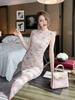 Novo Vestido Cheongsam Estampado Elegante Versão Melhorada para Meninas Estilo Chinês 2026 Novo Vestido Longo Estilo Chinês para Mulheres 30488