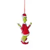 Decoración Navideña de Monstruo Peludo Verde Nuevo 2023 Colgante de Dibujos Animados para Árbol de Navidad Decoración para el Hogar y el Coche de Navidad