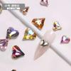 Arte de uñas K9 joyería taladro transparente súper brillante corazón torcido taladro de hacha gota de agua cuadrado gordo placa brillante diamante blanco usar accesorios para armadura al por mayor