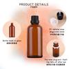 Shengyao Spot Amazon Transfronterizo Botella de Aceite Esencial Marrón a Prueba de Luz de 30 ml Botella de Vidrio para Esencia de Aceite Esencial de 50 ml