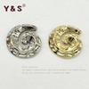 Botones Metálicos Decorativos de Forma Irregular Asimétrica de Alta Gama para Ropa de Abrigo de Cachemira y Piel, Cortavientos, Accesorios de Botones