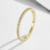 Anel de Combinação Totalmente Cravejado em Prata Esterlina S925 Distintivo para Mulheres Europeu e Americano Levemente Luxuoso Moda Ins Simples Anel de Diamante Joia