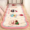 Alfombra de Cachemira de Imitación Linda de Dibujos Animados para Hogar Dormitorio Alfombra de Noche Resistente a las Manchas y Fresca Tapete para Pies Fácil de Cuidar Alfombra de Felpa para Piso