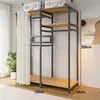 Perchero para ropa, percha combinada para dormitorio, armario de alquiler para el suelo, armario abierto, armario de almacenamiento simple