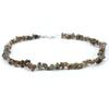 Collar de piedra natural de cristal de grava irregular de color exclusivo transfronterizo, cadena para el cuello estilo boho ins, cadena para la clavícula