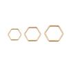 Pendientes huecos hexagonales de acero inoxidable, accesorios con patrón geométrico que conserva el color, borde hueco, accesorios de joyería para bricolaje, adornos colgantes