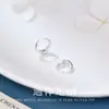 Aretes de Aro Circulares Lisos de Plata Esterlina 999 para Mujeres Pinzas para Orejas Tachuelas para Cartílago de la Oreja Tachuelas para Orejas Pequeños Aros para Orejas Versátiles de Nicho
