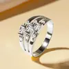 Diseño único, moderno y versátil, adecuado para el trabajo diario, anillo de diamantes con un toque de alta gama, anillo personalizado, venta al por mayor en transmisión en vivo transfronteriza de AliExpress