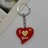Colgante creativo de corazón 3D tridimensional de pegamento suave de PVC para parejas, bolsa, regalo pequeño, llavero, colgante, fabricantes, venta al por mayor directa