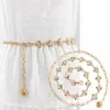 R Gran Venta Estilo Coreano Vestido Cadena Decorativa para Cintura de Mujer Cadena Metálica para Cintura de Mujer Delicada Dulce Incrustada con Pedrería