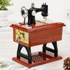 Exportación transfronteriza de Amazon Zakka Comestibles Imitación Madera Retro Modelo de Máquina de Coser Pequeña Caja de Música Arte Regalo Chino