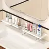 Prateleira de armazenamento para pia de banheiro, organizador simples para lavatório de banheiro, prateleira para organizar cosméticos e produtos de skincare