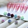 Simulación de celebridades de Internet, suaves y talladas, con relieve de viento, para decoración de uñas, joyería explosiva de resina de camelia, accesorios de armadura