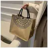 Em estoque atacado bolsa tote estilo étnico bolsa de juta moda retrô mesmo estilo MUJI bolsa de juta linho