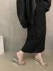 Sandalias y Pantuflas de Nicho de Tacón Alto con Estampado de Leopardo Moda para Exterior 2025 Nuevo Verano Francés Hermosa Cuña con Sandalias de Falda