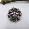 Fabricante Atacado Retro DIY Acessórios de Pulseira de Caveira Punk Pulseira de Relógio Prata Antiga Fivela Decorativa de Caveira Fivela de Rebite