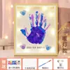 Set de Impresión Pintada a Mano Creativo Regalo para Pareja Marco de Fotos DIY Personalizado Familia Mejor Amigo Hermanas Huella de Mano Pintada Recuerdo