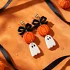 Brincos de Acrílico Halloween Transfronteiriços Europeus e Americanos Morcego Abóbora Fantasma Pegadinha Fofo Acessórios de Brinco