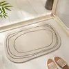 Alfombrilla de Suelo Estampada de Terciopelo Técnico Baño Retro Antideslizante Puerta de Inodoro Secado Rápido Sin Lavado Transfronterizo Gran Río