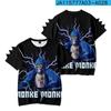 3D Nuevo Juego Gorila Gorila Tag Manga Corta Ropa para Niños Dinosaurio Manga Corta Camiseta Poliéster
