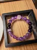 Pulsera de Amatista Natural Hielo de Brasil para Mujer Pulsera Sencilla de Cristal Joyería para Novia Pulsera al por Mayor