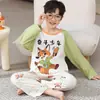 Pijama para niños, para niño, primavera y otoño, algodón nube, de manga larga, para niños mayores, de dibujos animados, conjunto de ropa para el hogar Otoño 2026