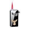 Encendedor inflable a prueba de viento de brazo basculante nuevo, cuerpo de metal con relieve, encendedor de cigarrillos, regalo para hombre al por mayor