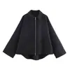 Chaqueta de Mezcla con Cremallera Elegante Estilo Europeo y Americano Z Transfronterizo Moda Nueva 2025 para Mujer al por Mayor Amazon 8491245