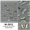 Nuevas Calcomanías para Uñas de Mariposa, Accesorios Decorativos Suaves y Portátiles, Calcomanías 3D en Relieve, Calcomanías para Uñas de Concha, Tridimensional