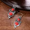 Pendientes Turquesas de Estilo Étnico Retro Bohemio Transfronterizos Europeos y Americanos para Mujer, Pendientes Personalizados Huecos de Gota de Agua, Venta al por Mayor